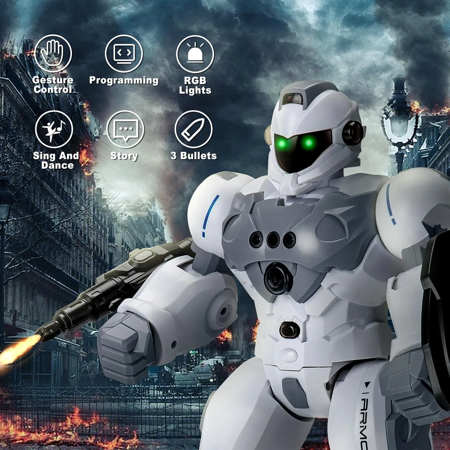 Remote Control Robot Toys for Kids: Intelligent Programmable Robot Gifts with 2.4Ghz WiFi Signal Gesture Sensing