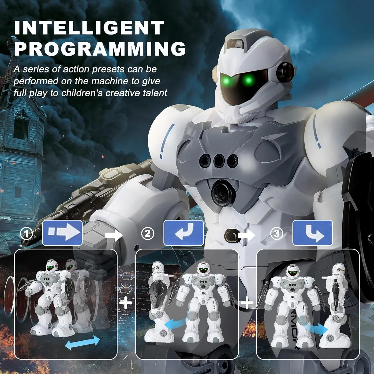 Remote Control Robot Toys for Kids: Intelligent Programmable Robot Gifts with 2.4Ghz WiFi Signal Gesture Sensing