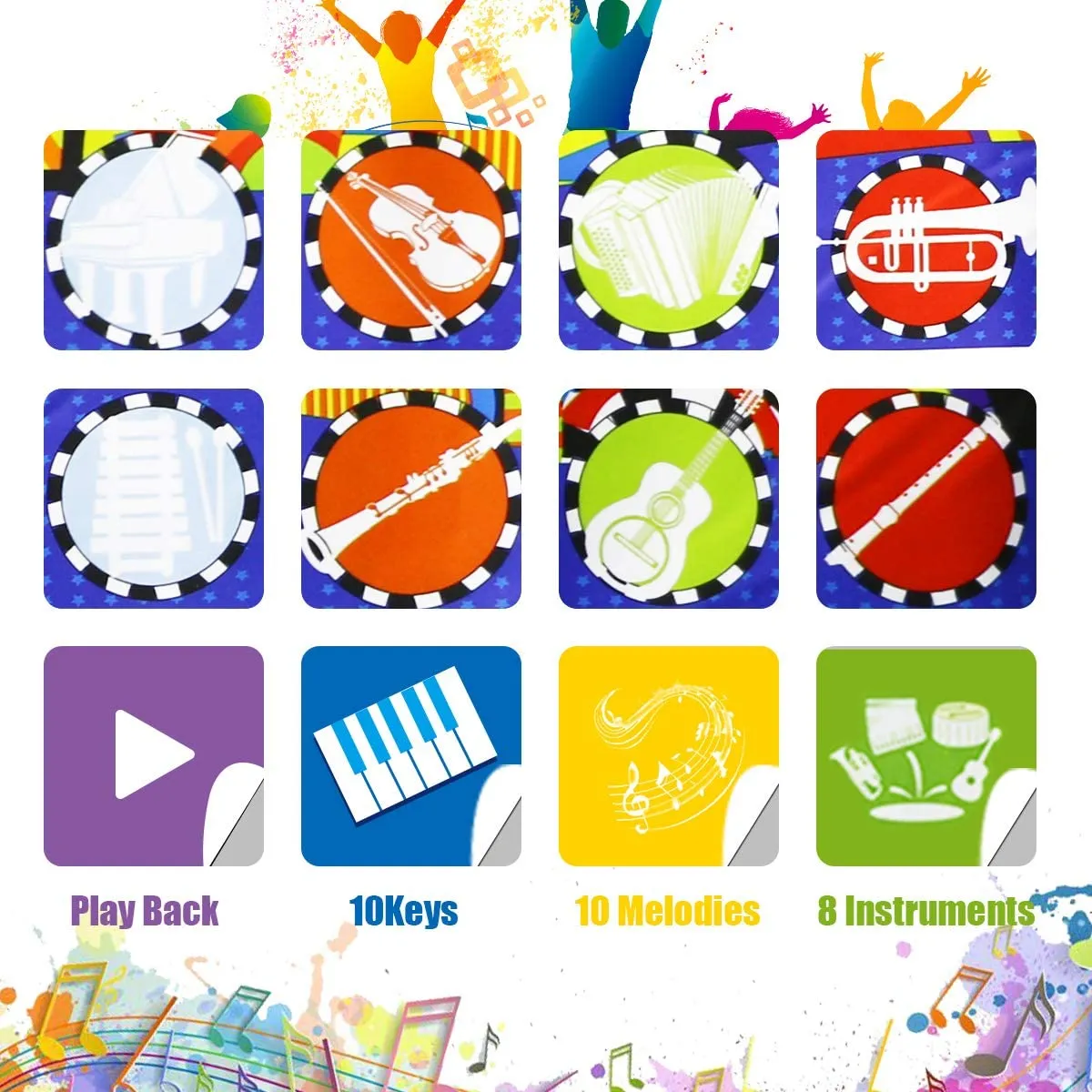 RenFox Kids Musical Mats Early Education Toys