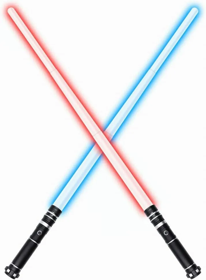 Retractable Light Sabers for Kids - 7 Colors with Sound Effects Light Up Saber Mini Light Saber Sword Toys for Boys Girls Party Supplies Halloween Birthday Toy - 2 Pack