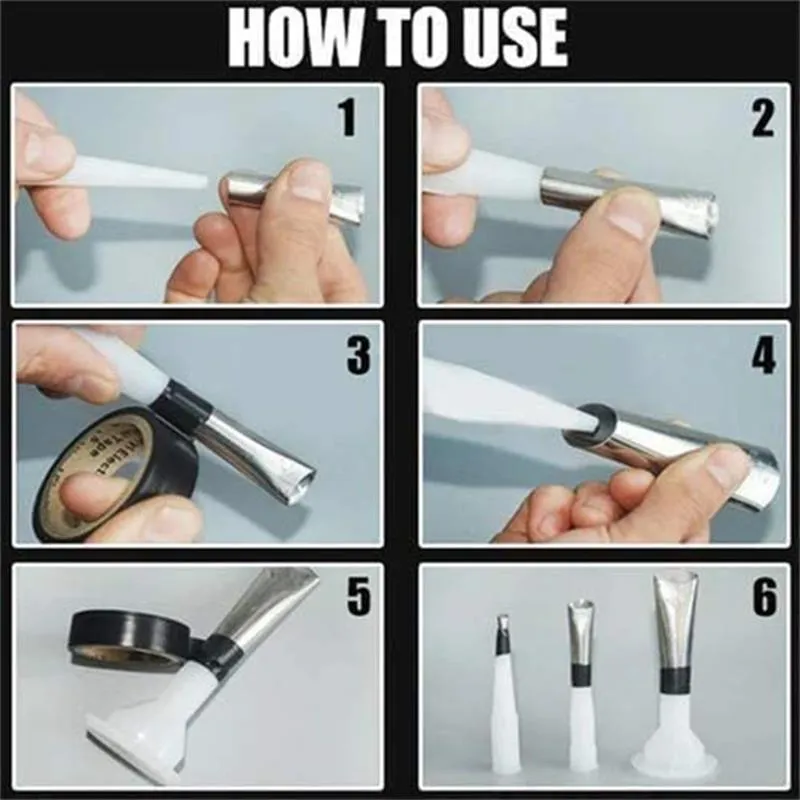 Reusable Caulking Nozzle Applicator Finishing Tool