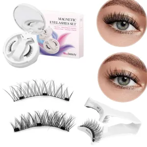 Reusable Magnetic Eyelashes, New Magnetic Lashes with Applicator, Eyelashes Natural Look (Simple)