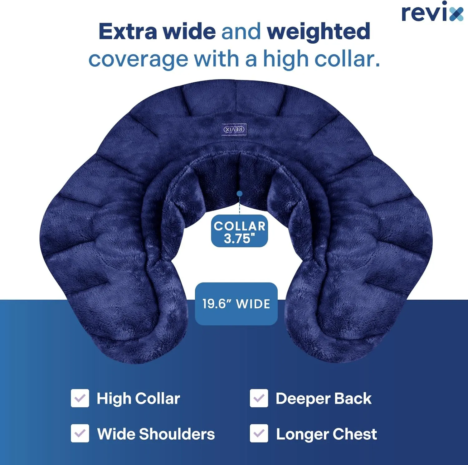 REVIX Microwave Heating Pad for Neck Shoulders and Back, Weighted Hot Neck Shoulder Wrap with Herbal Aroma, Microwavable Moist Heat Warmer, Scented