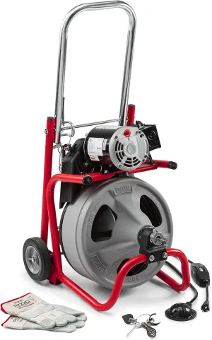 RIDGID 52363 Model K-400 Drain Cleaning 120-Volt Drum Machine Kit with C-32IW 3/8" x 75' Cable