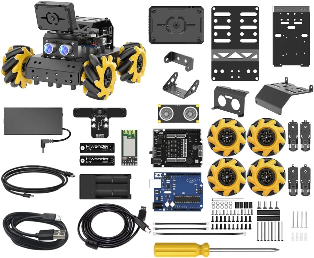 Robot Car for Arduino UNO R3 AI Vision Camera Programmable Smart Robot Car, Line Tracking Color/Target Recognition Obstacle Avoidance, STEM Projects Educational Robot Set, Standard Kit