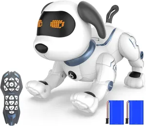 Robot Dog Toys for Kids, Remote Control Stunt Programmable Robot Puppy Toy Dog Interactive with Commands Sing, Dance, Bark, Walk Electronic Pet Dog for Boys Girls Gifts
