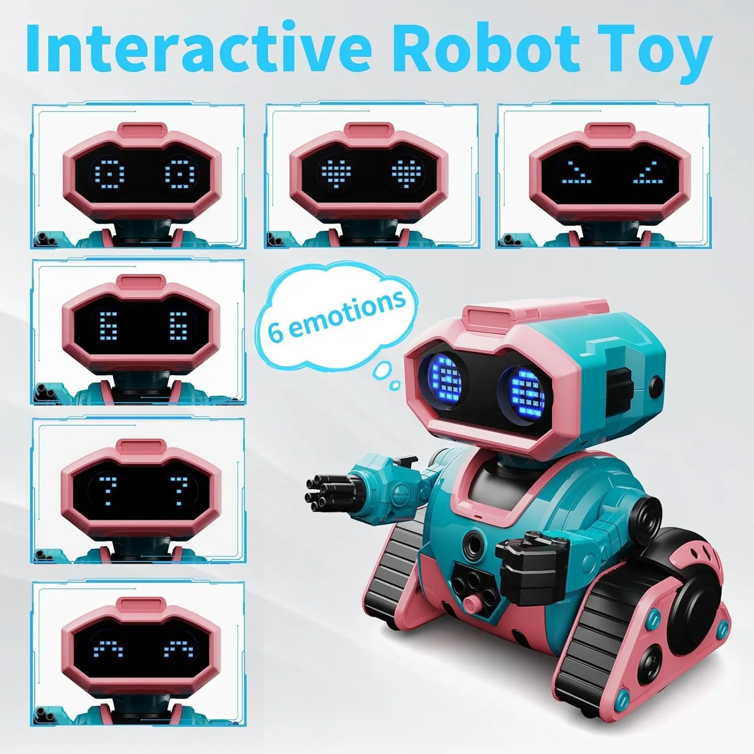 Robot Toys for Boys Girls,Rechargeable RC Robot for Kids with Programmable,Auto-Demonstration,Dance Moves,Music, LED Eyes,Gift for Children Age 3  Years