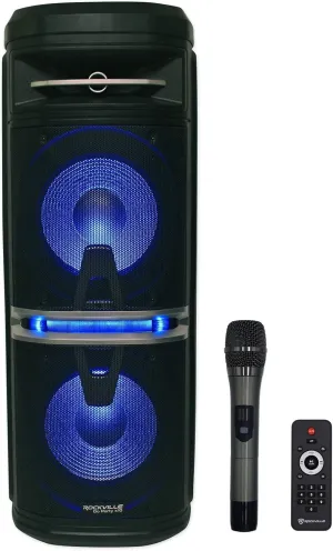 RockvilIe Go Party X10 Rechargeable DJ Backyard Party Speaker w/Bluetooth Mic