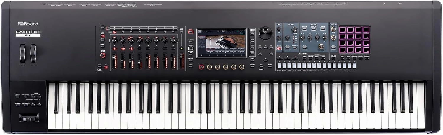 Roland FANTOM 8 EX Synthesizer | Top-Tier FANTOM with 88 Synth-Action Keys | Updated & Enhanced with the Latest Technology | Advanced Sound Engines | Over 7000 Onboard Sounds | Deep DAW Integration