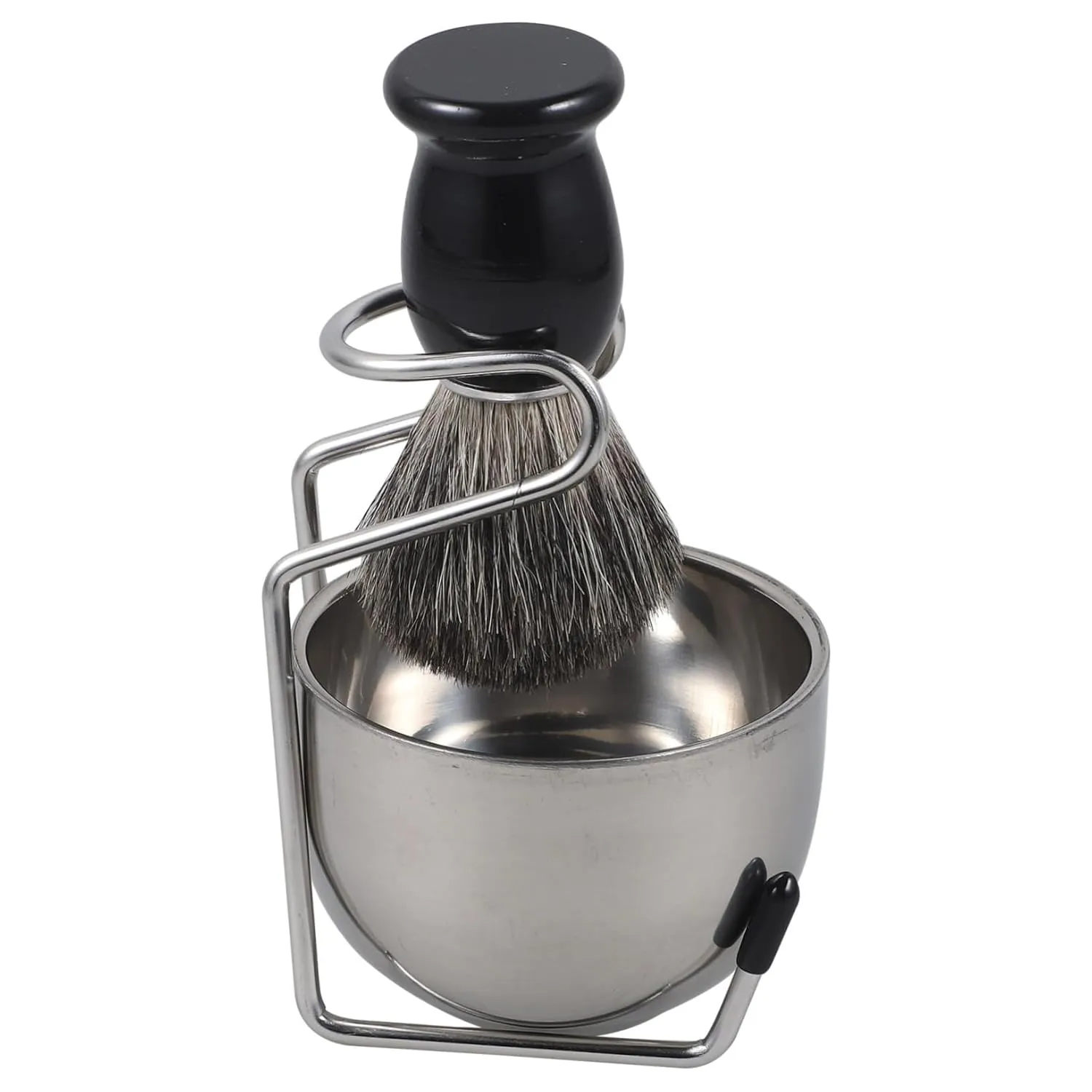 SAFIGLE 1set Male Beard Brush Kit Set with Hair Shaving Brush Stand Bowl for Home Use Barbershop Multi-use Manual Shaver Accessory