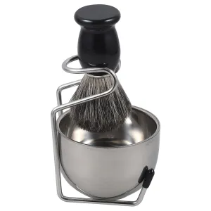 SAFIGLE 1set Male Beard Brush Kit Set with Hair Shaving Brush Stand Bowl for Home Use Barbershop Multi-use Manual Shaver Accessory