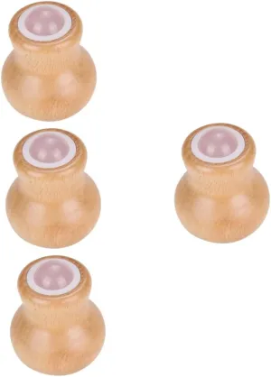 SAFIGLE 4pcs Jade Facial Roller Massage Tool Handle for Neck Face Reusable Skin Roller for Relaxation Portable Eye Massaging Tool for Women