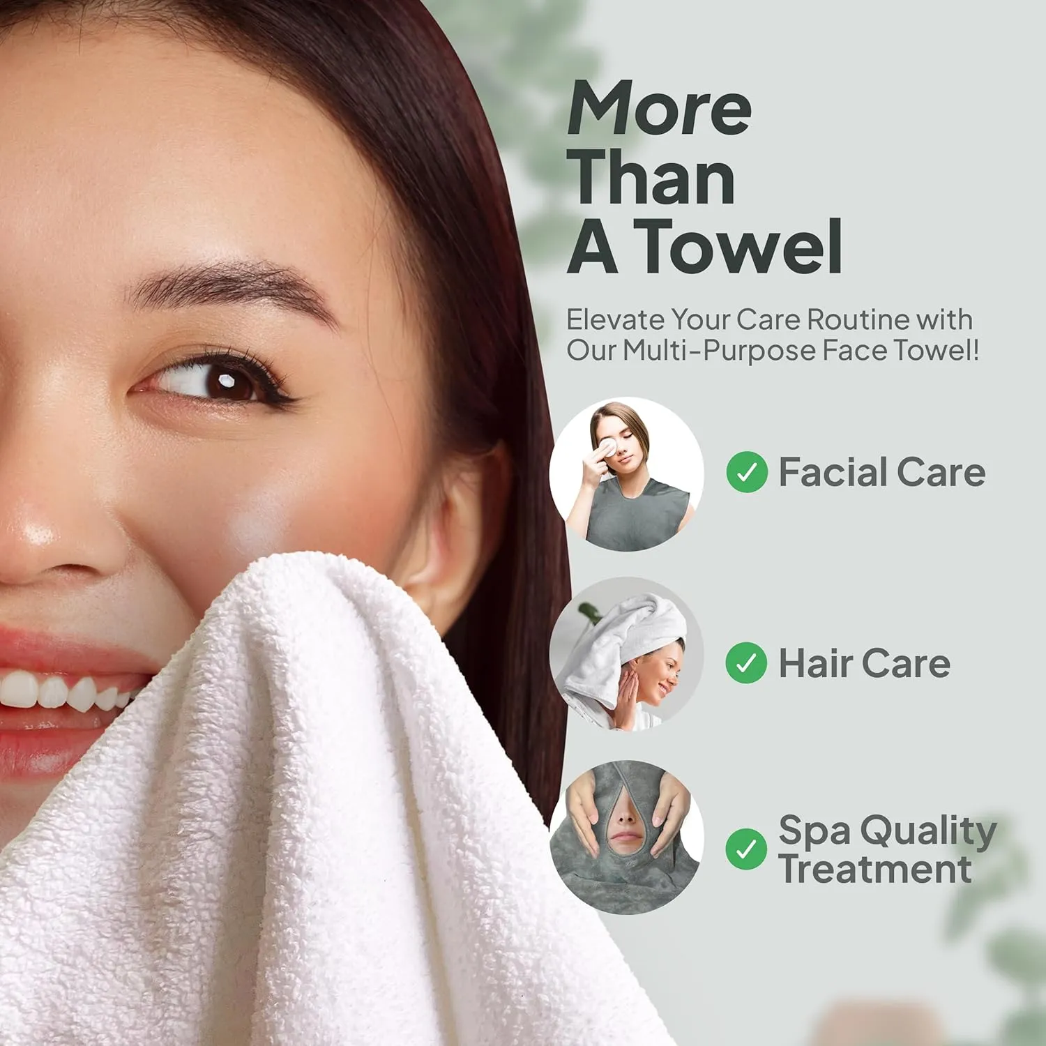 Salon Towels Esthetician Essentials – Luxurious Ultra-Soft Feel Microfiber Face Towel Facial Towels for Estheticians, Barber Shop, Massage – Pack of 5 U-Shaped Microfiber Face Cloth - White
