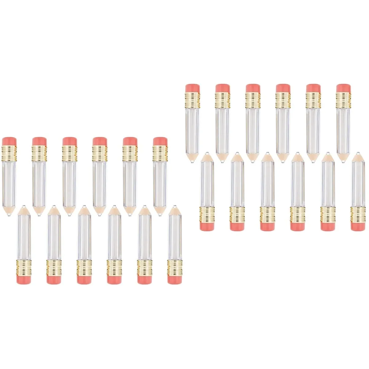 Sample Containers Pencil Shaped Empty Lip Gloss Tubes Clear Mini Refillable Lip Oil Bottles Lip Balm Containers Vials Bottles 24 Pcs Clear Lip Gloss