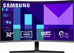SAMSUNG 32-inch S3 (S39GD) FHD 100Hz Curved Monitor, Game Mode, Eye Saver Mode, Multiple Connectivity with HDMI Port, LS32D396GANXZA, 2025