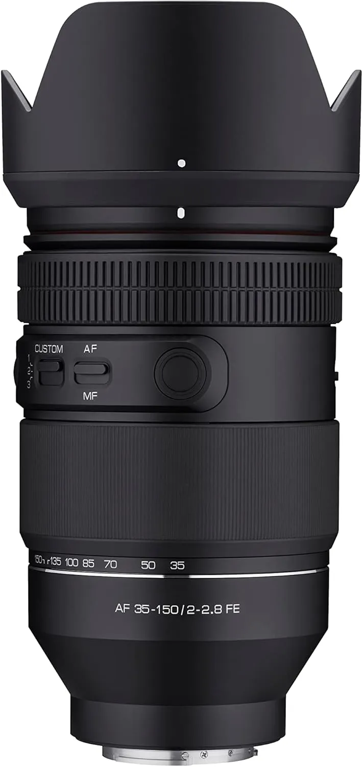 Samyang 35-150mm F2-2.8 Full Frame Zoom Lens for Sony E – Fast Aperture, Autofocus, Video Ready, Weather Sealed, Par-Focal, Bokeh, Linear STM Motor, Custom Modes, Manual Focus Support