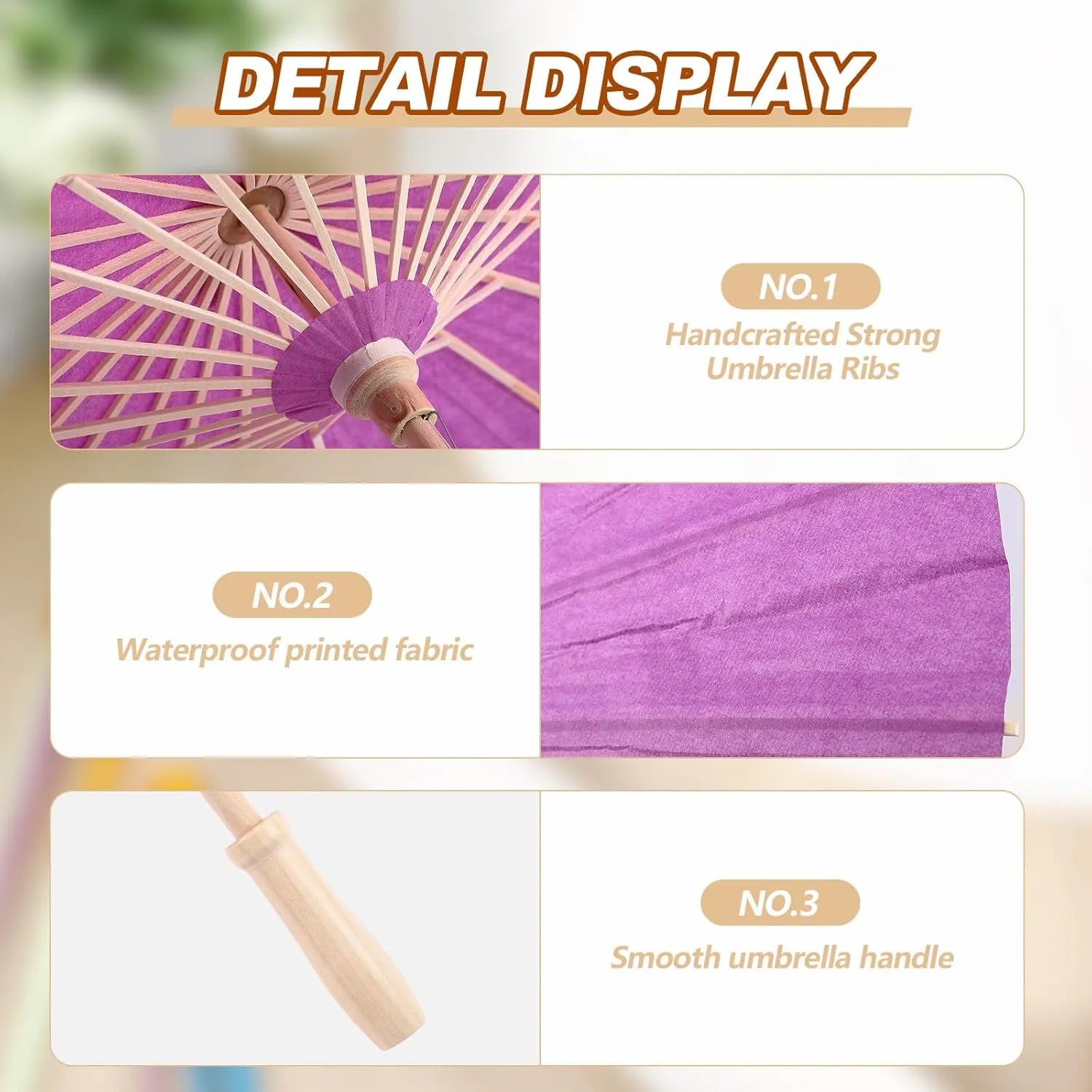 Sanwuta 8 Pcs 23.6 Inch Paper Umbrella Chinese Japanese Handmade Oil Paper Parasol DIY for Wedding Bridal Party Photo Props(Multicolor)