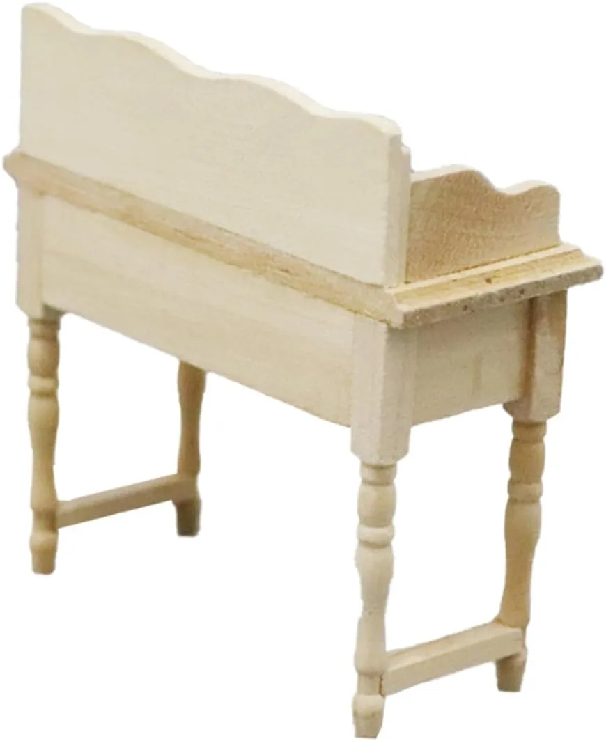 Scale Miniature Writing Desk DIY Dollhouse Furniture Material for Photo Props Creative Decor