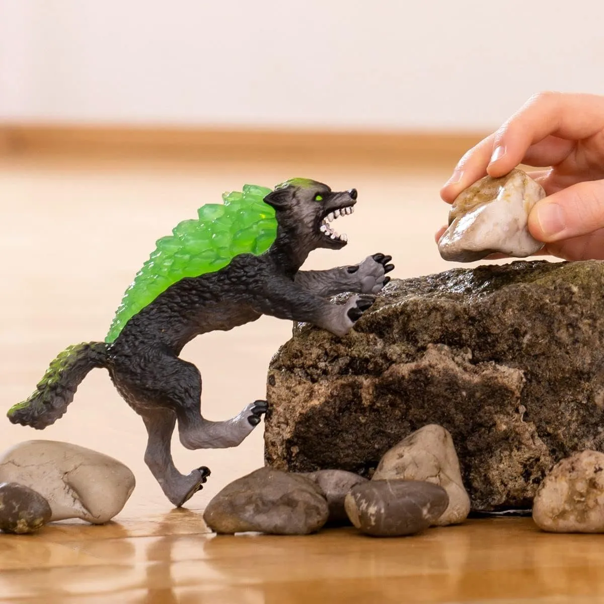 Schleich Eldrador New 2023, Mythical Creature Toys for Boys and Girls, Granite Wolf Action Figure Toy, Ages 7 