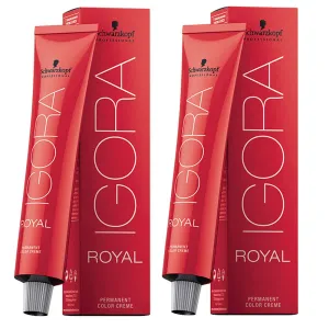 Schwarzkopf Igora Royal 6-00 Dark Blonde Natural Extra Permanent Hair Colors and M Hair Designs Tint Brush/Comb (Bundle 3 items)