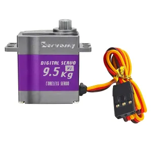 SERVOMY-SDS2401, 10Kgf.cm 0.07sec 8.4V Micro Servo Motor, Metal Gear Aluminum Case，High Accuracy Torque Speed Steering Digital Mini Servo, for 380/420/450 Helicopter, 30E, Small RC (grea(Angle180°))