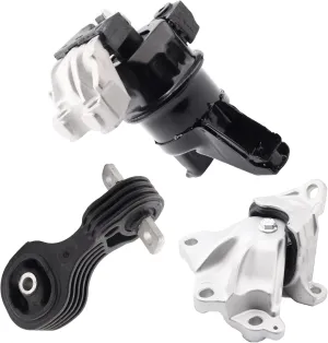 Set of 3 Engine Motor Mount & Trans Mount Compatible with 2012-2013 Honda Civic 1.8L Coupe/Sedan Replacement for A65048 A65021 A65087 50890TR0A81 50850TR6A81 50820TR0A81