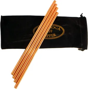 Set of 4 - Engraved Pure Copper Drinking Straws in Black Velvet Bag with Cleaning Brush. Part of the 1897 Collection from