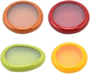 Set of 4 Reusable Storage Containers Avocado Saver Onion Keeper Tomato Holder Fruit Saver Fruit Organizer Soft Shell Food Container for Fridge Keep Fresh