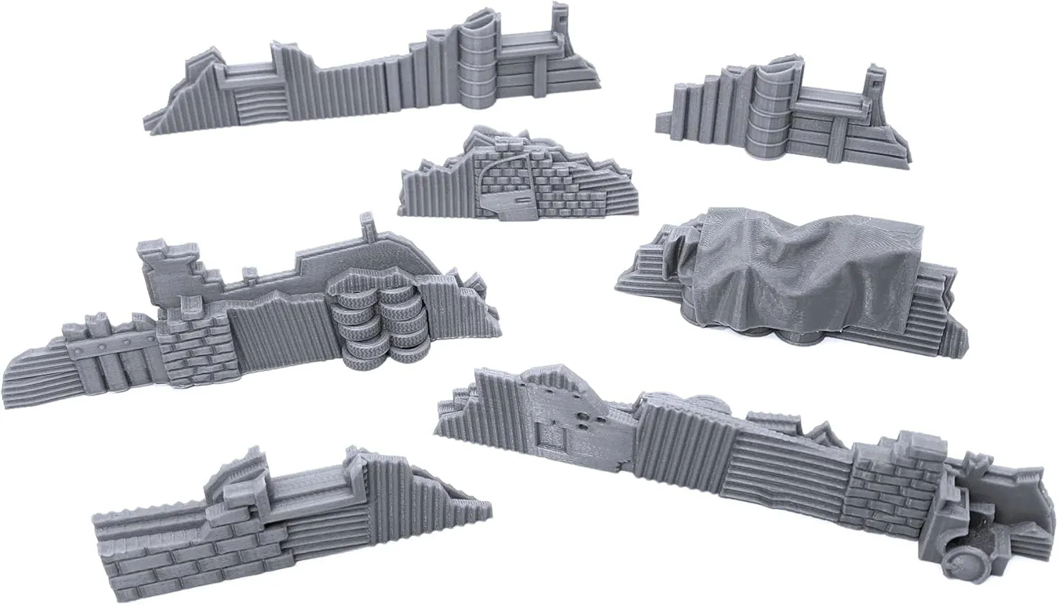 Shanty Obstacles by Terrain4Print, 3D Printed Tabletop RPG Scenery and Wargame Terrain for 28mm Miniatures