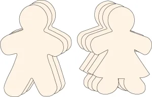 SHAPES ETC.  Shape Set Single Color Super Cut-Outs- 8” x 10”