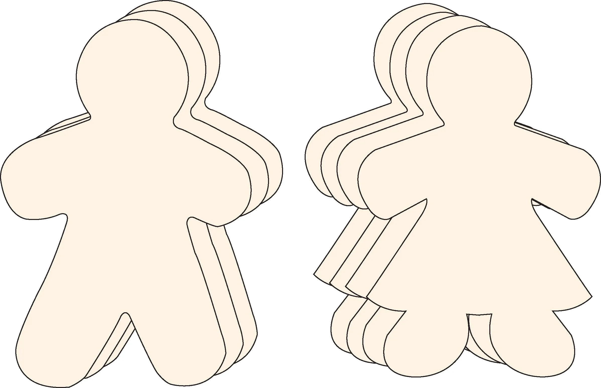 SHAPES ETC.  Shape Set Single Color Super Cut-Outs- 8” x 10”
