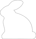 SHAPES ETC. Sticky Shape Notepad - Rabbit