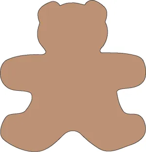 SHAPES ETC. Sticky Shape Notepad - Teddy Bear