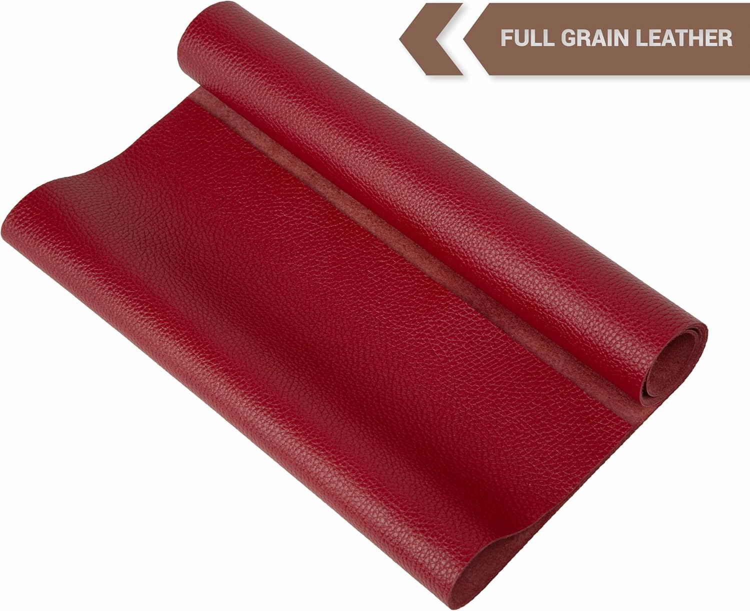 Shkira 24''X12'' Genuine Red Dotted Leather Sheets for Hobby Workshops - Tooling Square - 2.0MM Thick Genuine Top Full Grain Oil Tan - Thick Leather Pieces