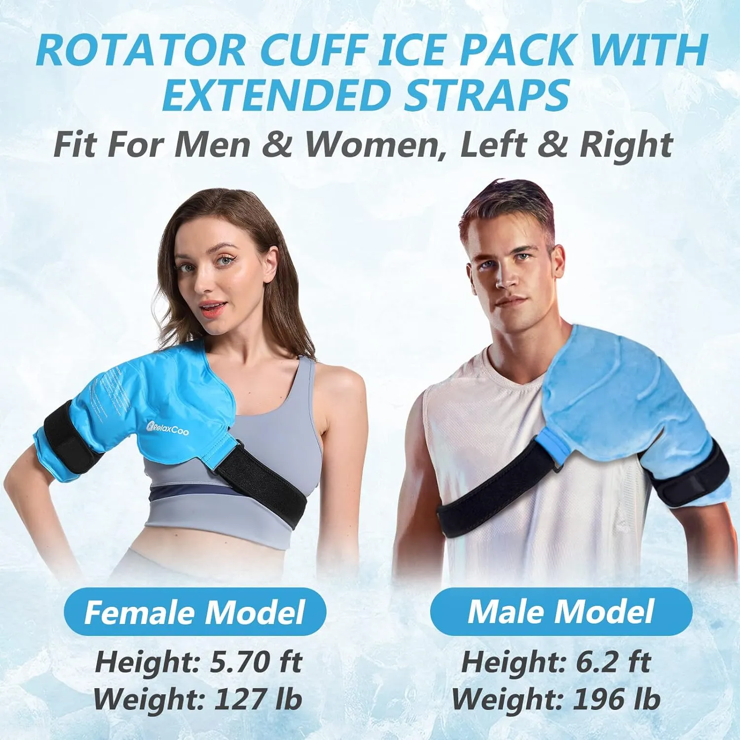 Shoulder Ice Pack Rotator Cuff Cold Therapy, Reusable Gel Ice Wrap for Shoulder Injuries & Pain Relief, Bursitis, Tendonitis, Swelling, Recovery for Man and Women