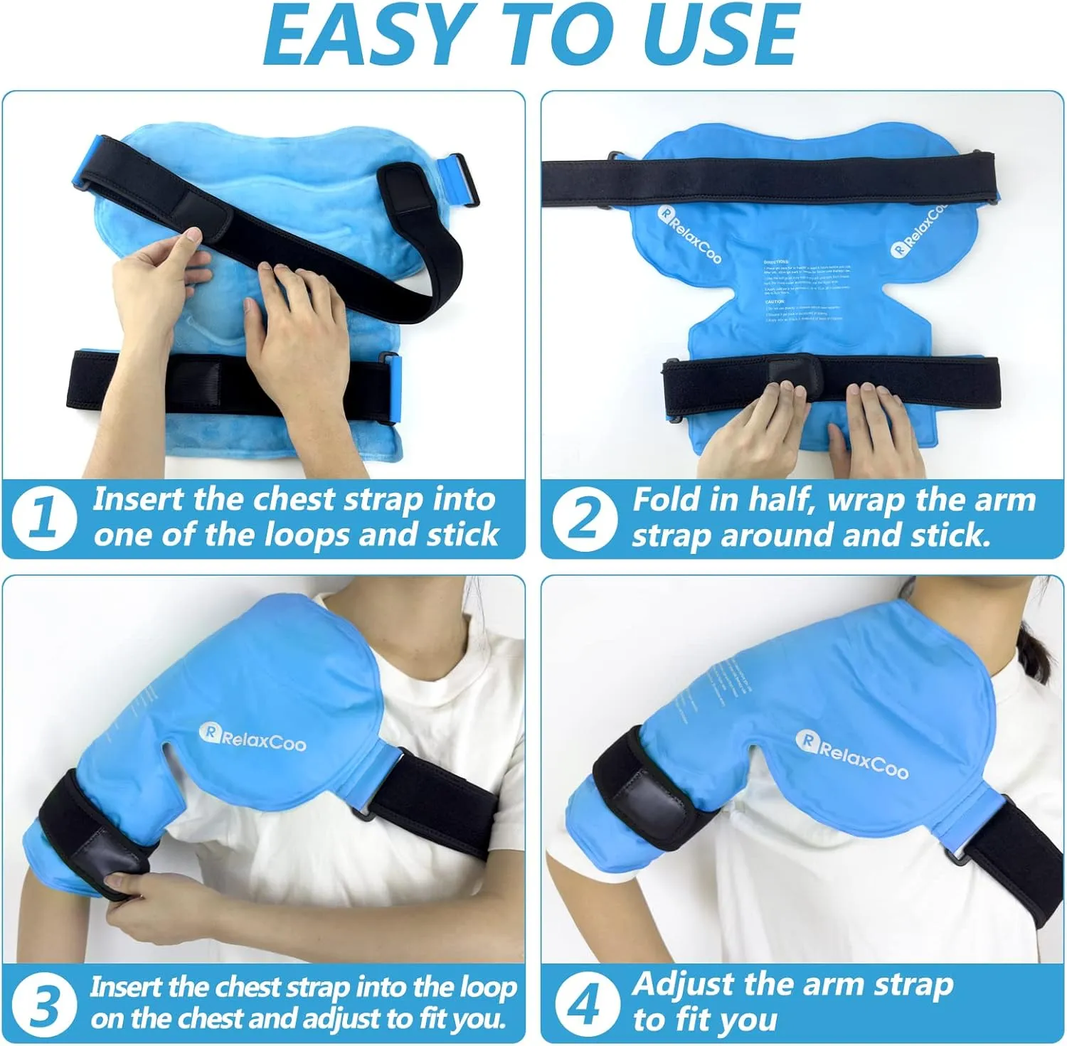 Shoulder Ice Pack Rotator Cuff Cold Therapy, Reusable Gel Ice Wrap for Shoulder Injuries & Pain Relief, Bursitis, Tendonitis, Swelling, Recovery for Man and Women