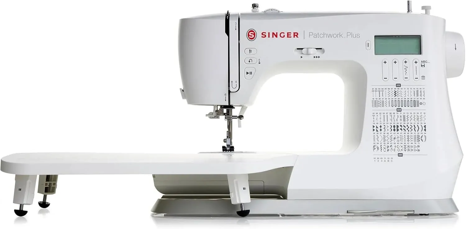 SINGER C5980Q Patchwork Plus Computerized Sewing Machine with 417 Stitches | Sewing Table, Quilting, Extension Table, Speed Control, Needle Up/Down with 200 Accessories | Beginner-Friendly