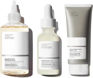 Skin Care Bundle Set, Glycolic Acid 7% Toner 8.1 oz, Hyaluronic Acid 2%   B5, Natural Moisturizing Factors