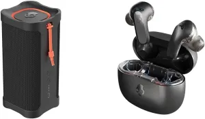 Skullcandy Terrain XL IPX7 Waterproof Bluetooth Speaker with 18 Hour Battery - Rail ANC in-Ear Noise Cancelling Wireless Earbuds with 27 Hour Battery