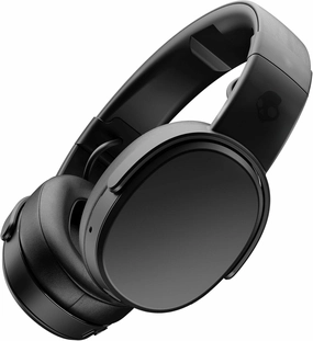 Skullcandy Crusher Wireless Over-Ear Bluetooth Headphones with 40mm Drivers, 40-Hour Battery, Rapid Charge, Built-in Microphone, and Foldable Design - Black