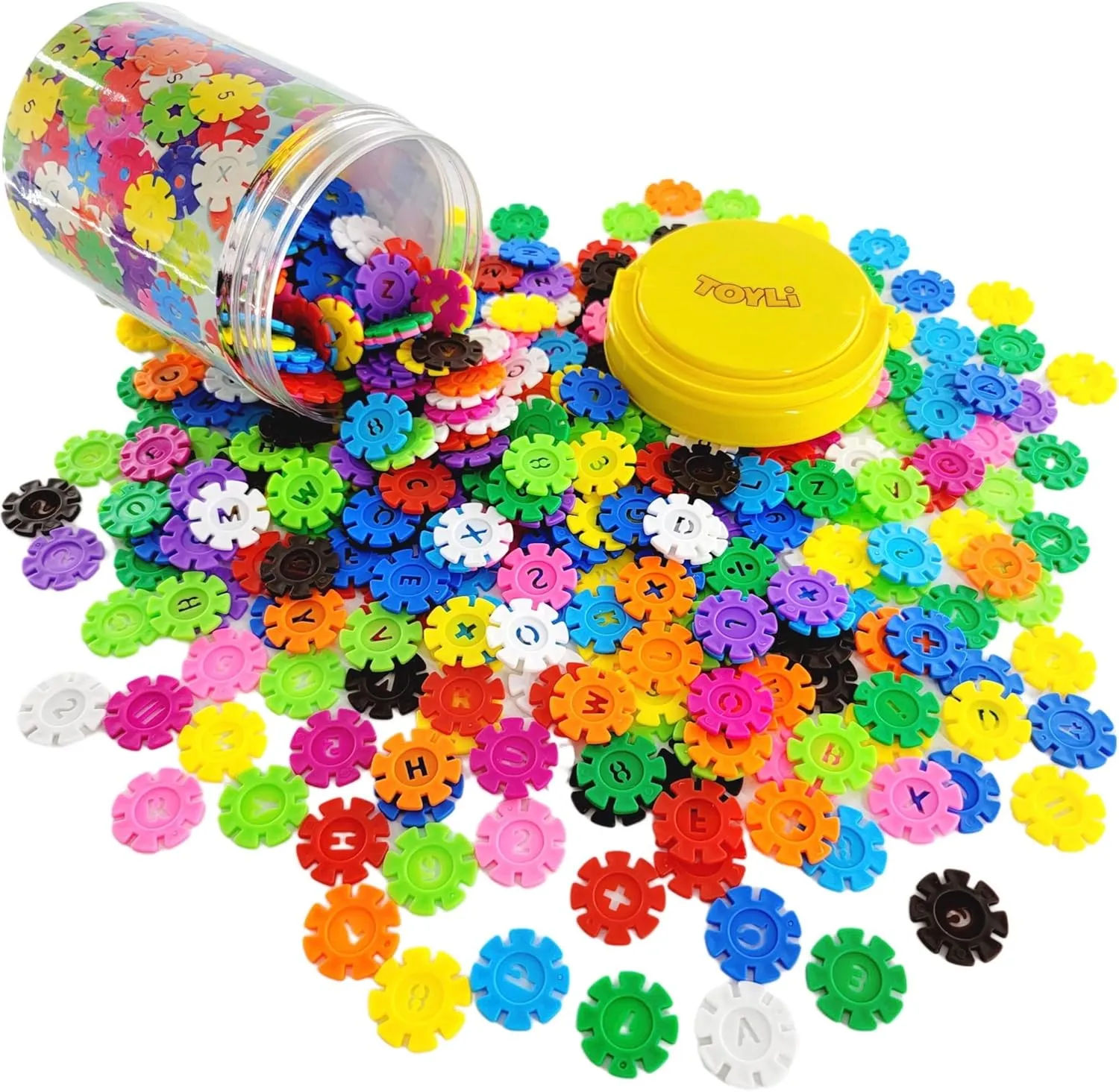 Smart Coins 500 Pieces Interlocking Discs Set, Kids STEM Toys, Kindergarten Classroom Must Haves