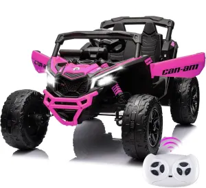 SOAR 24V Ride On Toys - Electric UTV for Kids, 2 Seats Remote Control, 4 Wheeler Quad Off-Road, 7AH Battery Power Wheels 2WD/4WD, Licensed Can-Am, Parental Mode