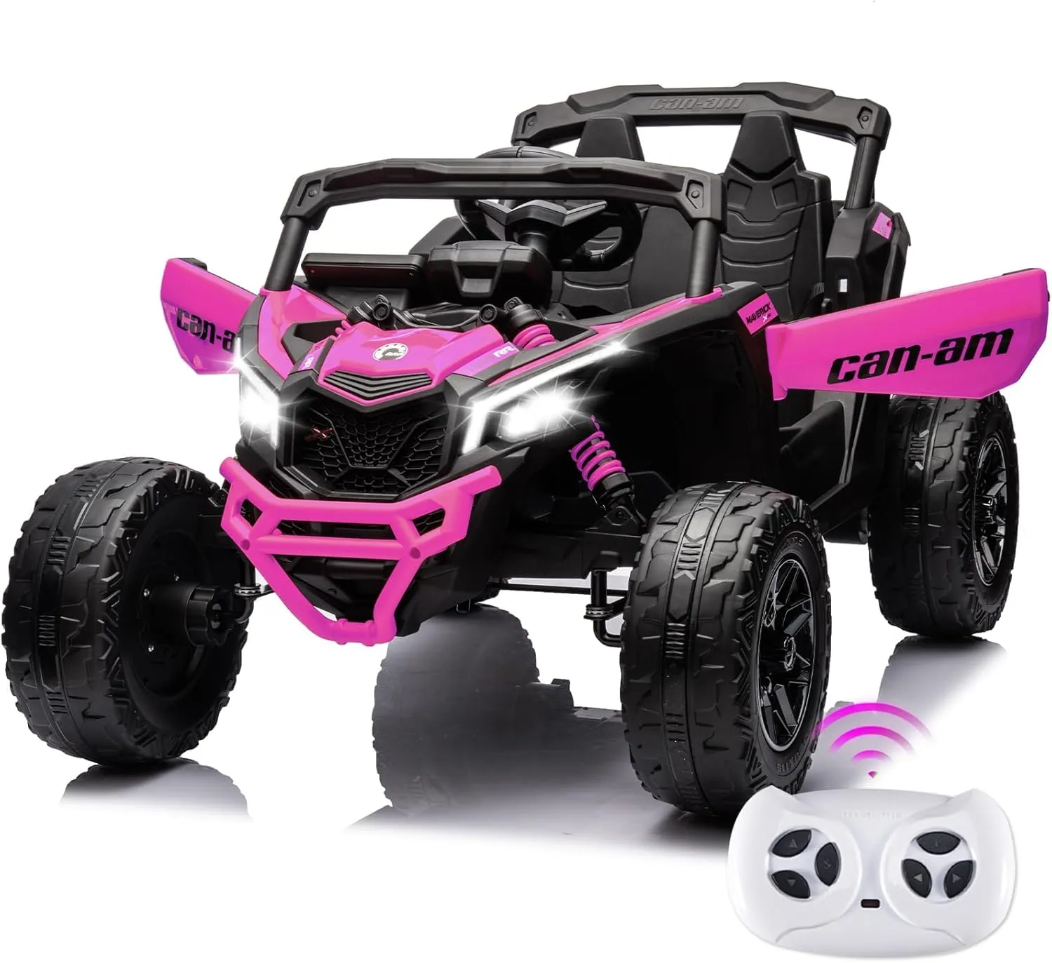 SOAR 24V Ride On Toys - Electric UTV for Kids, 2 Seats Remote Control, 4 Wheeler Quad Off-Road, 7AH Battery Power Wheels 2WD/4WD, Licensed Can-Am, Parental Mode