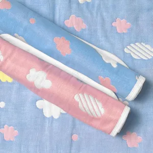 Soft & Waterproof Incontinence Bed Pad – 6-Layer Reusable Underpad, Breathable & Absorbent, Double-Sided Washable Protector for Kids, Adults & Pets (Cute Pink/Blue)