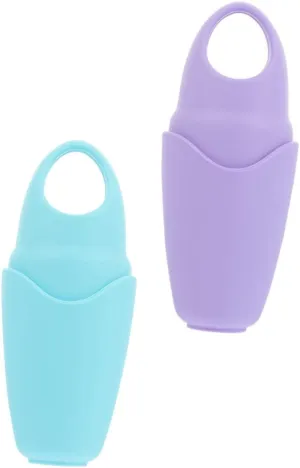 SOIMISS 2pcs Silicone Face Ice Mold for Facial Massage Cooling Relief Hand-held Tool for Reducing Puffiness Enhancing Beauty Portable for Daily Skincare Routine