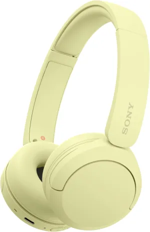 Sony WH-CH520 Wireless Headphones Bluetooth On-Ear Headset with Microphone, Yellow