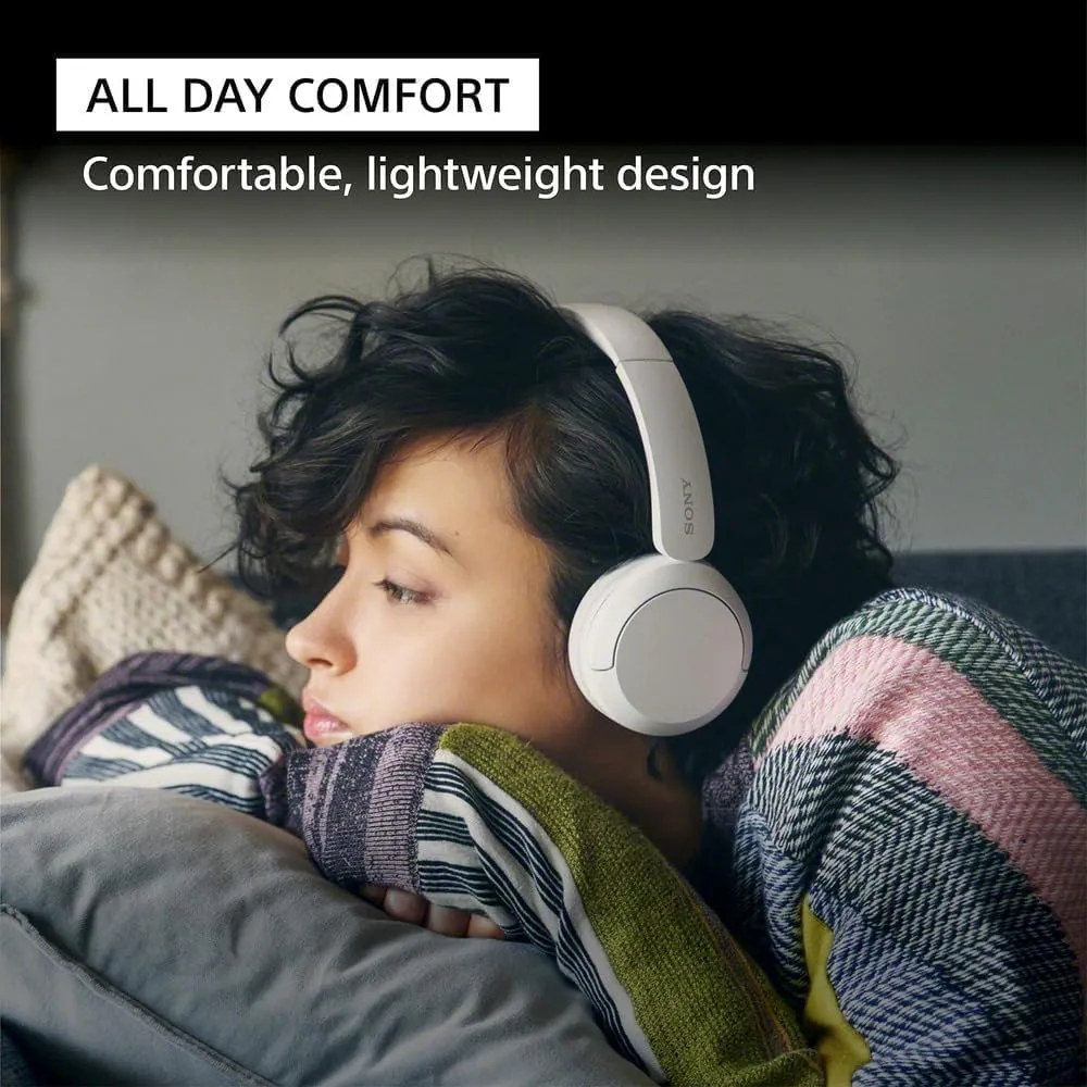 Sony WH-CH520 Wireless Headphones Bluetooth On-Ear Headset with Microphone, Yellow