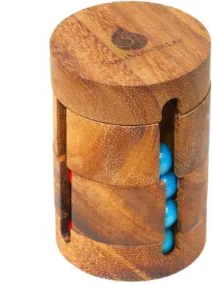 Spinning Drum: Handmade Rotational IQ Puzzle for Adults & Kids by SiamMandalay – Spinning Sequential Color Barrel Brain Teaser