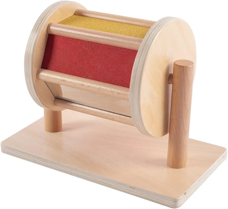 Spinning Rainbow Drum Toys Designed for 6-12 Month Babies Infant Toys (Multiple Materials Spinning Drum)