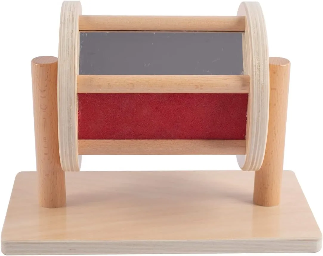 Spinning Rainbow Drum Toys Designed for 6-12 Month Babies Infant Toys (Multiple Materials Spinning Drum)
